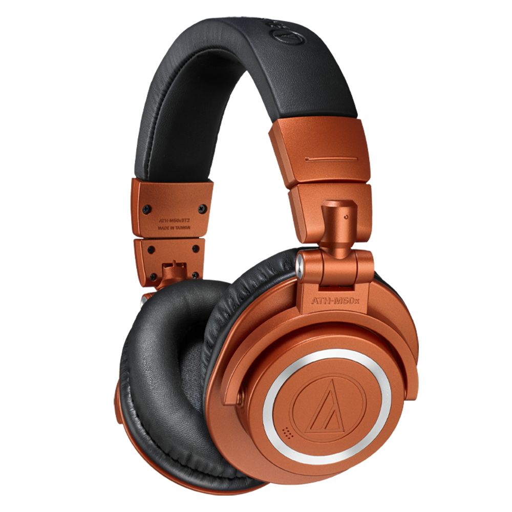 Audio-TechnicaНаушникибеспроводныесмикрофономaudio-technicaATH-M50xBT,Bluetooth,3.5мм,USB,оранжевый,черный