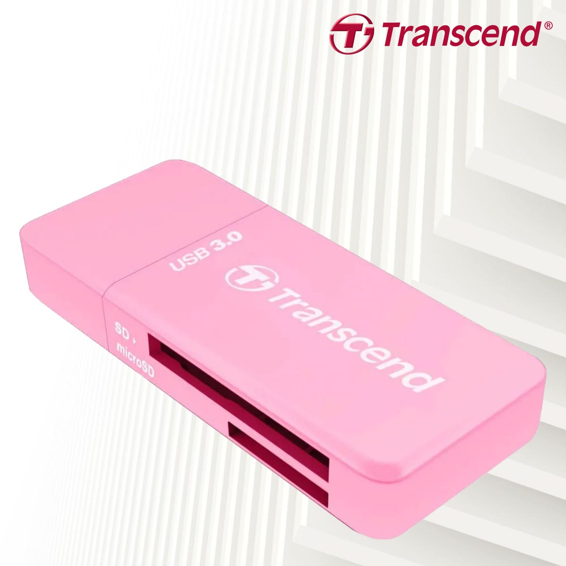 Картридер Transcend RDF5 USB3.1, розовый (TS-RDF5R)