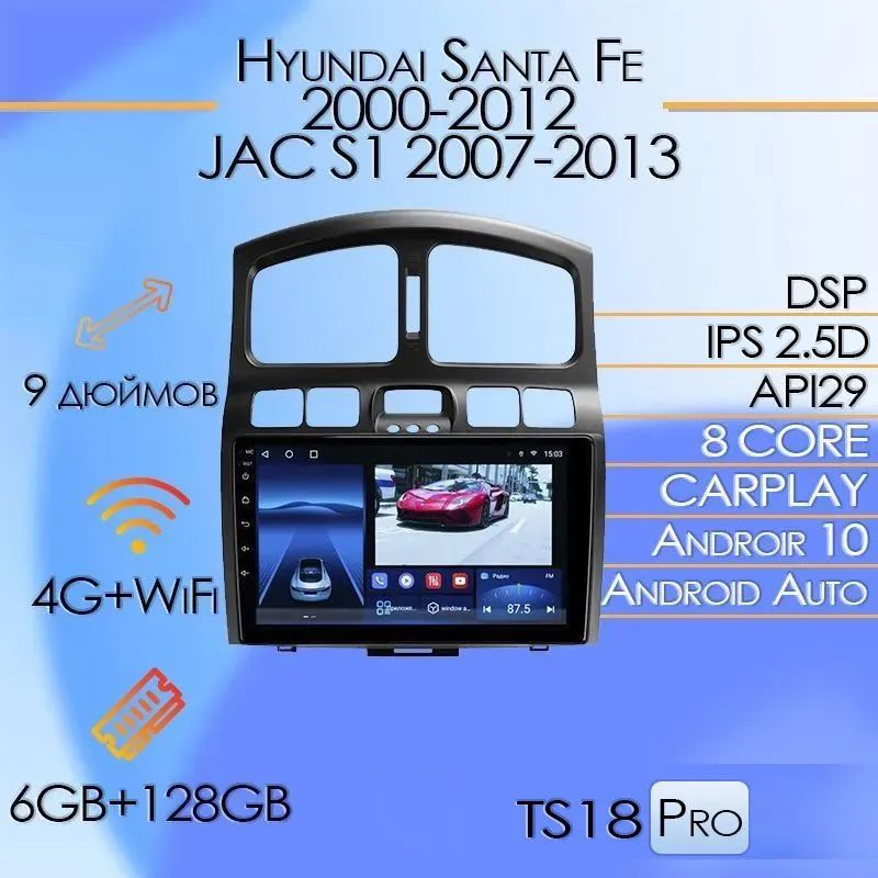 ШтатнаяавтомагнитолаTS18Pro/6+128GB/дляHondaCR-V5/ХондаЦР-В5/магнитолаAndroid10/2din/головноеустройство/мультимедиа/