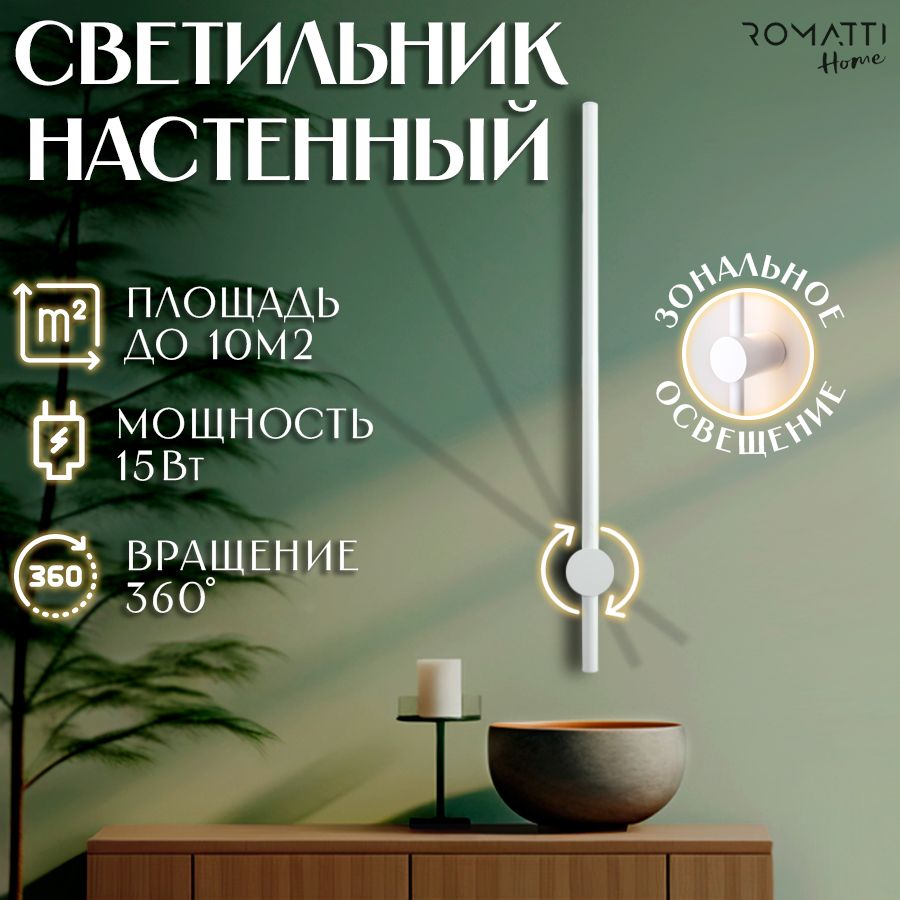 СветильникбранастенныйповоротныйсветодиодныйотRomattiHome