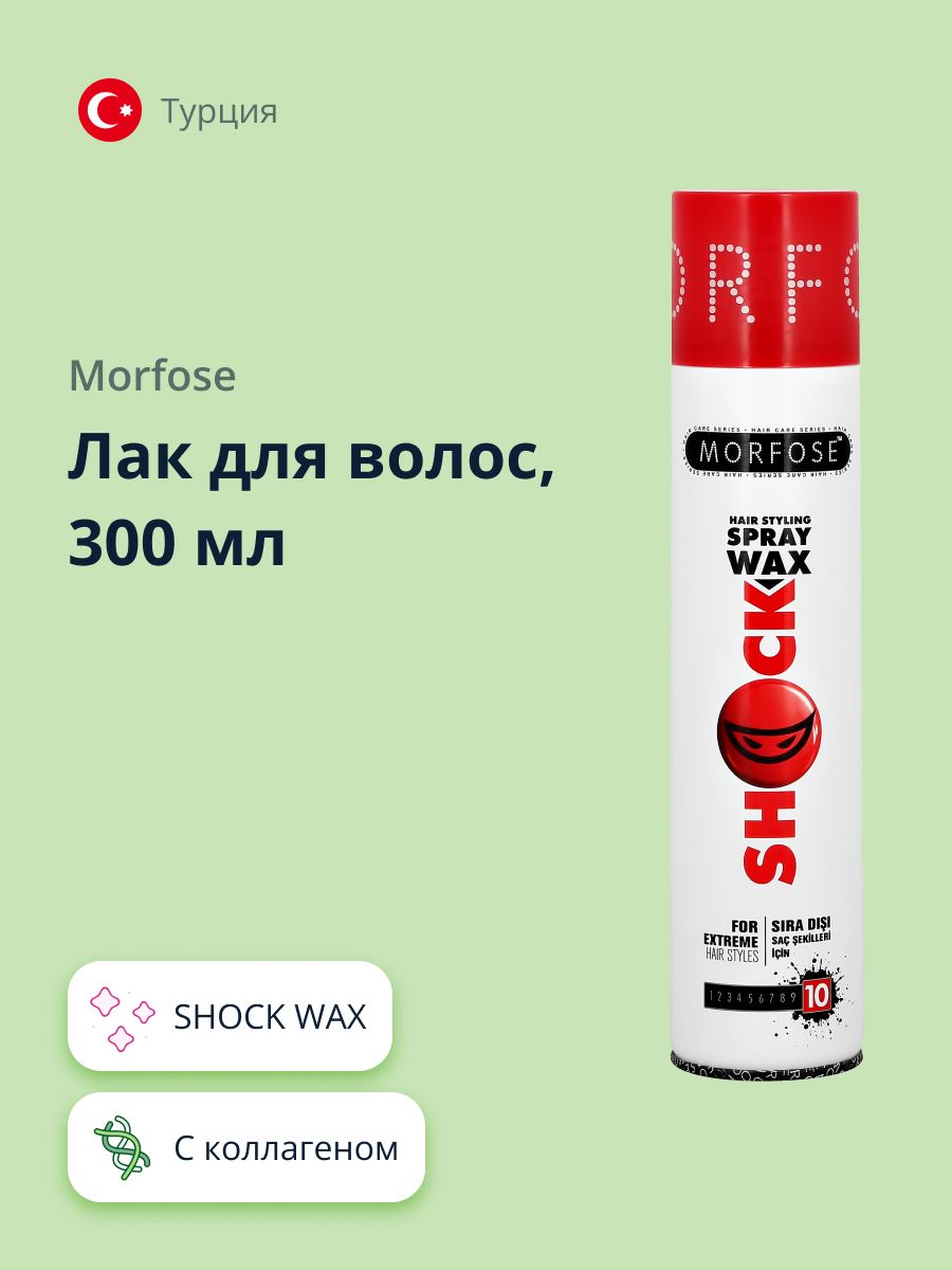 Лак для волос MORFOSE SHOCK WAX 300 мл