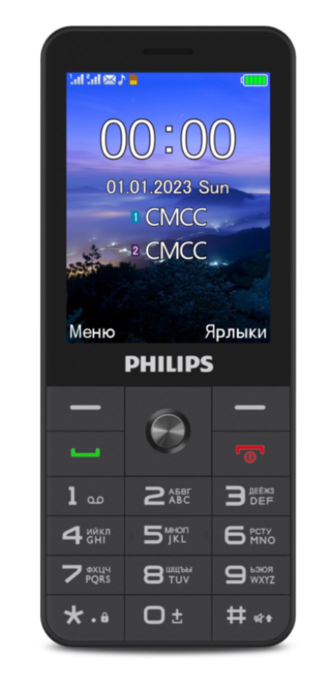 Philips Мобильный телефон 4G Xenium E6808 черный, черный