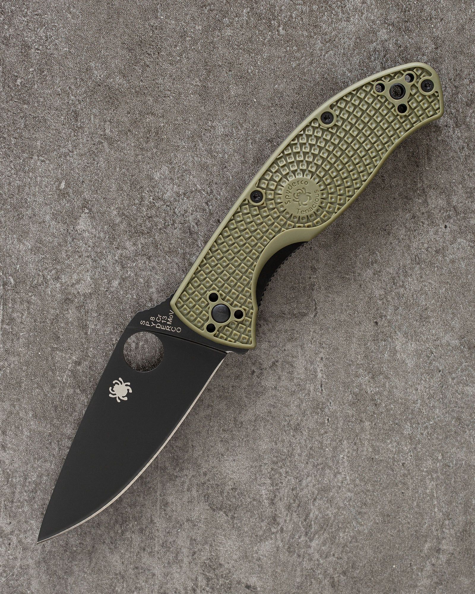 СкладнойножSpydercoTENACIOUSLightweightODGreenBLACKBLADEEXCLUSIVEC122ODBK(черный-зеленый)