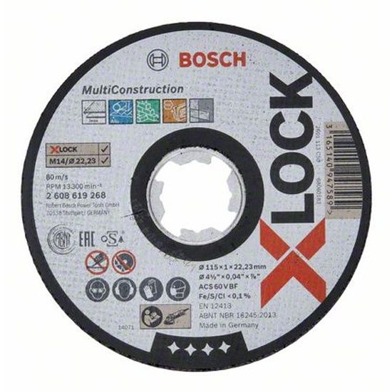 ДискотрезнойBOSCHMultiMaterial115x1X-LOCK2608619268