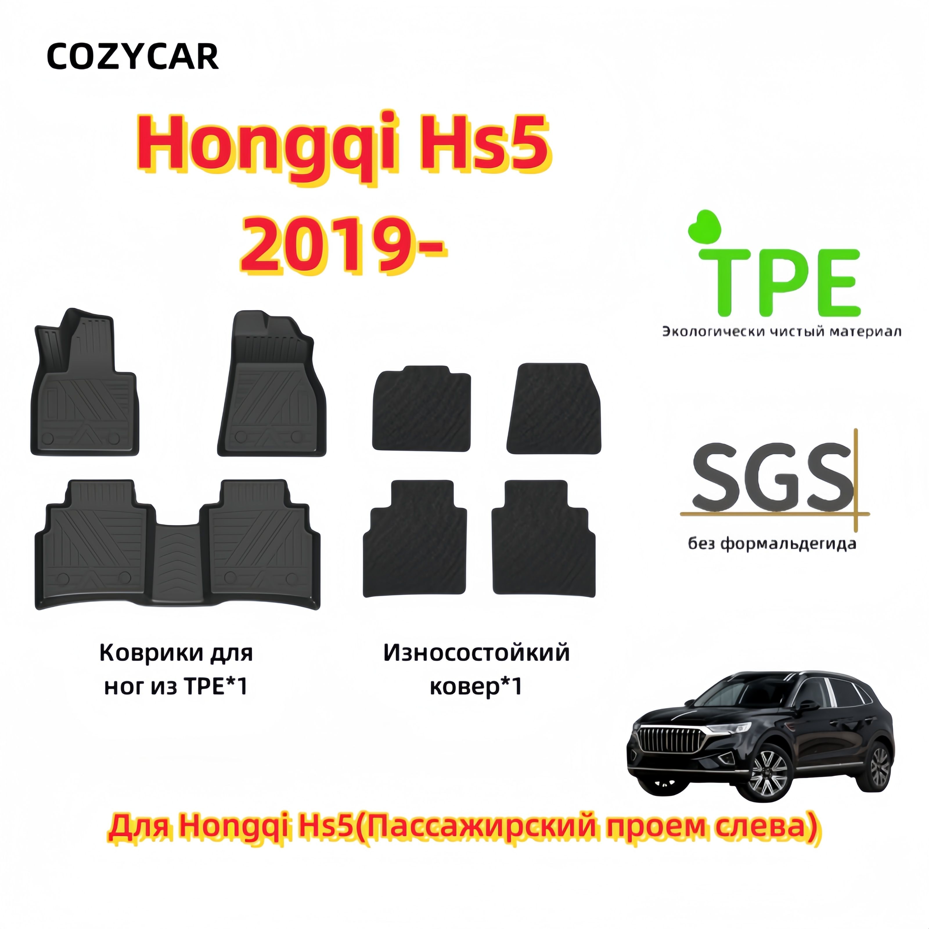 Коврики в салон автомобиля COZYCAR Hongqi Hs5, цвет черный, фуксия - купить  по выгодной цене в интернет-магазине OZON (1242724609)