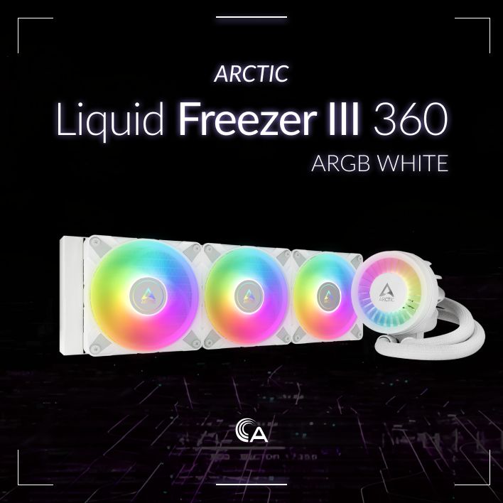 СистемаводяногоохлажденияArcticLiquidFreezerIII360ARGBWhite