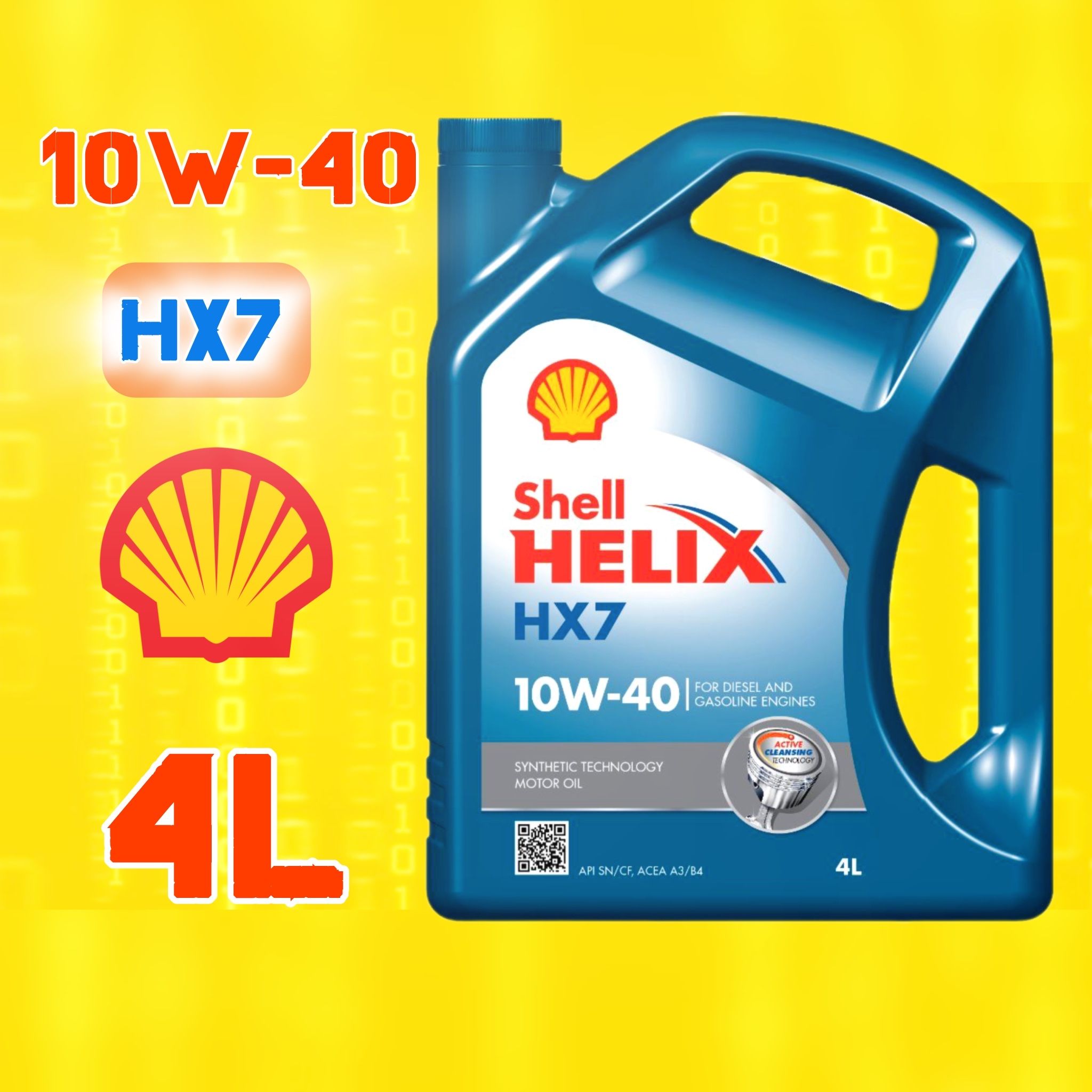 Hyundai-KIA shell helix hx7 10w-40 10W-40 Масло моторное, Полусинтетическое, 4 л