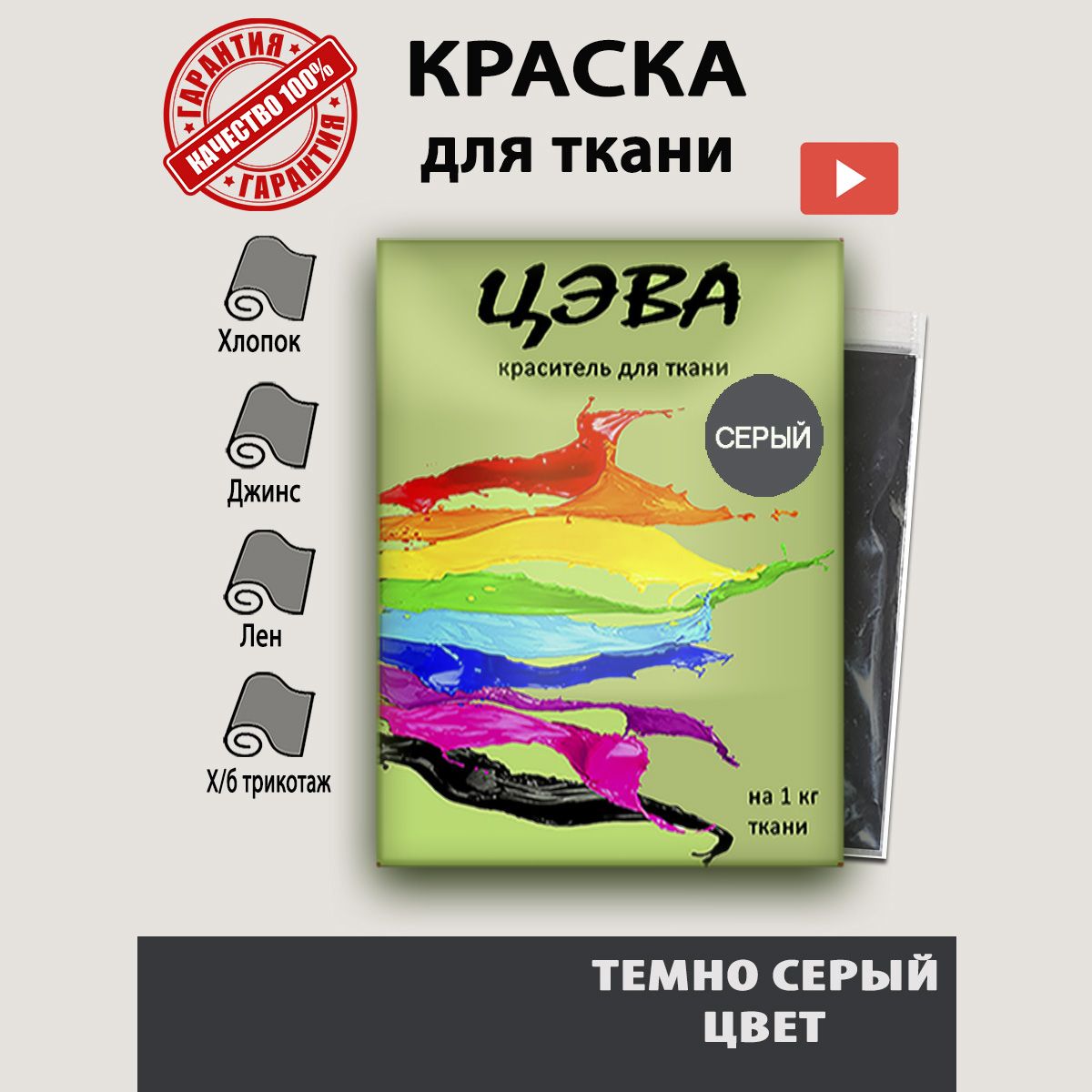 Краска для ткани.Серая.Краска для одежды - купить с доставкой по выгодным  ценам в интернет-магазине OZON (1004637510)