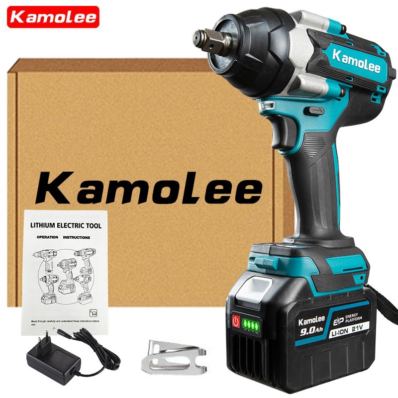 Kamolee Tool DTW700 1800N.m Бесщеточный Электрический Ударный Гайковерт С Высоким Крутящим Моментом 1/2 Дюйма - 1 Аккумулятора 9,0 Ач