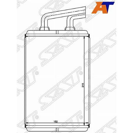 Радиатор отопителя для Хендай Элантра 3 2004-2007, Hyundai Elantra 3 XD радиатор отопителя SAT ST-HN27-395-0, oem 971382D200