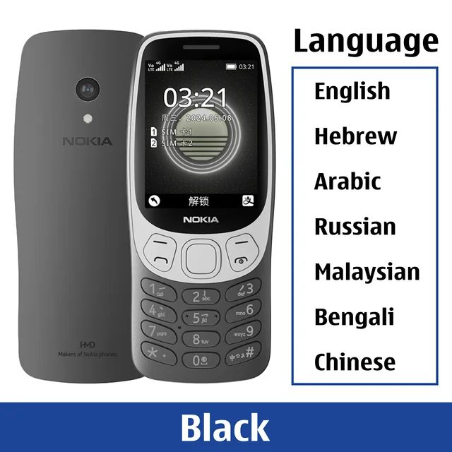 NokiaМобильныйтелефон32104G（2024）,Type-C,черный