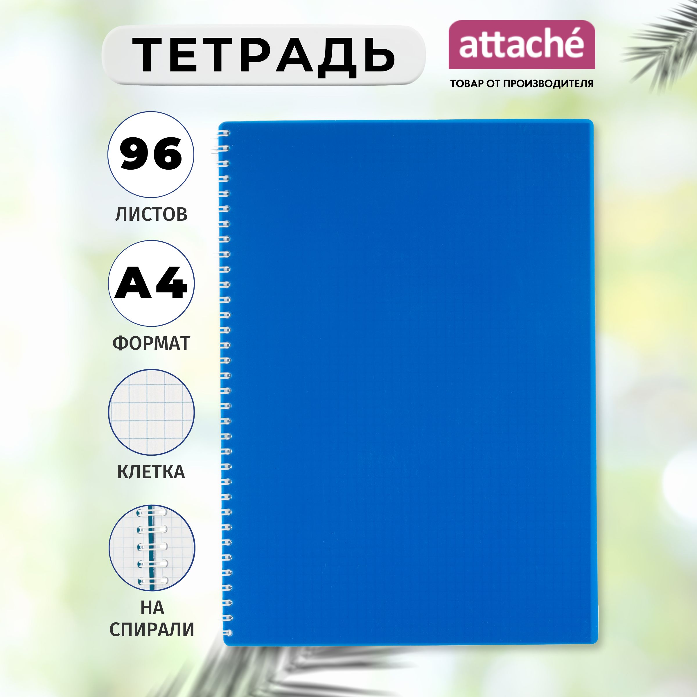 Тетрадь Attache Economy, А4, 96 листов, в клетку, на спирали