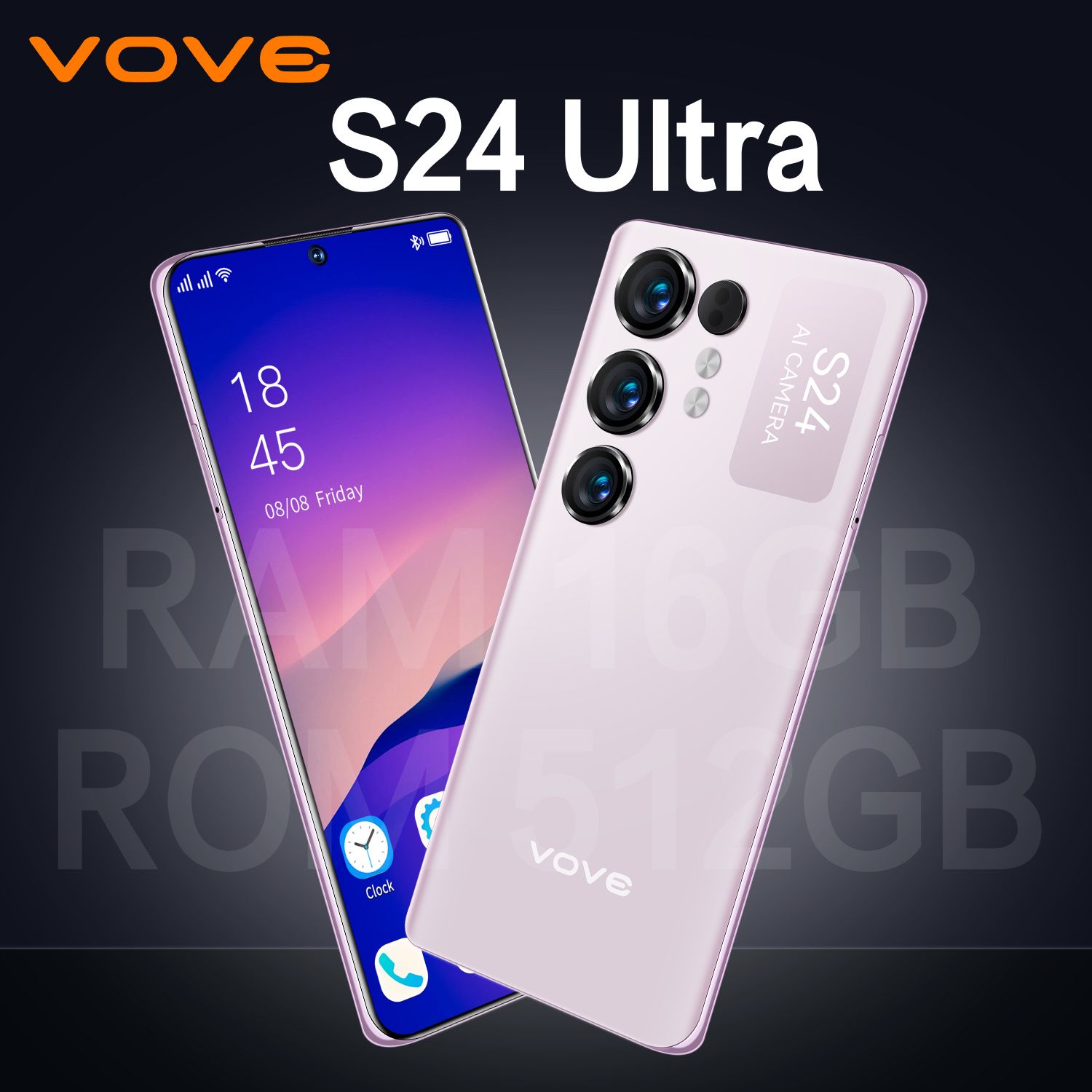 Смартфон ультратонкий новый мобильный телефон s24 ultra