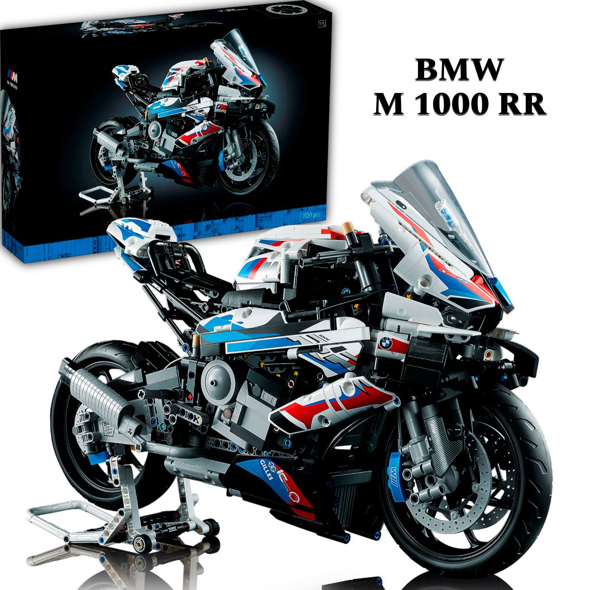 Конструктор78002"МотоциклBMWM1000RR"1920деталей