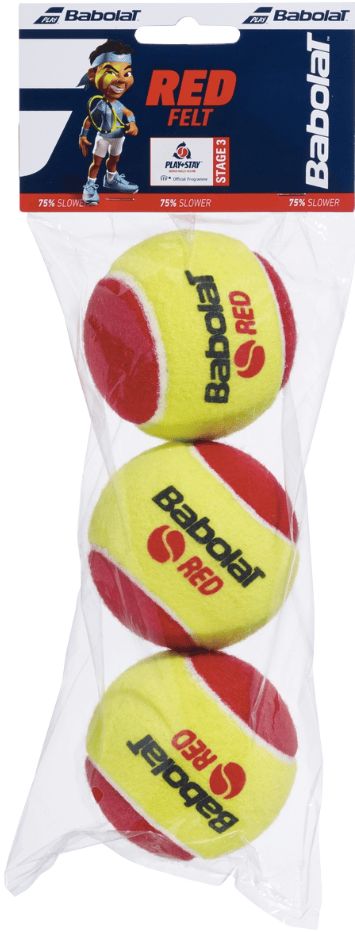 Мячи теннисные Babolat Red Felt (3 мяча в упаковке), арт. 501036