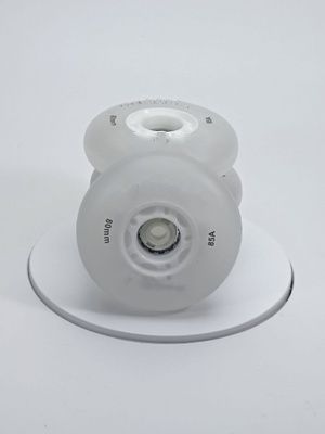 Колеса для роликов светящиеся Luminous 80mm/85A белые 4шт