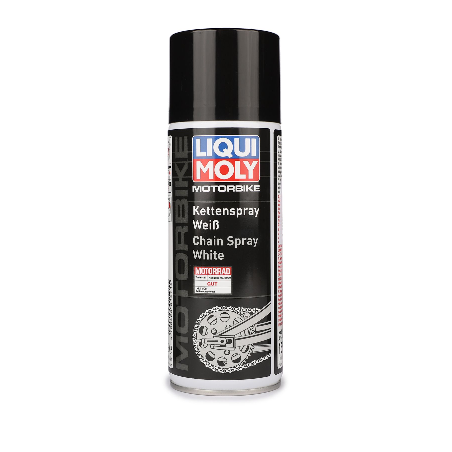 Смазка LIQUI MOLY Motorbike Kettenspray weiss керамическая 0.4 Л