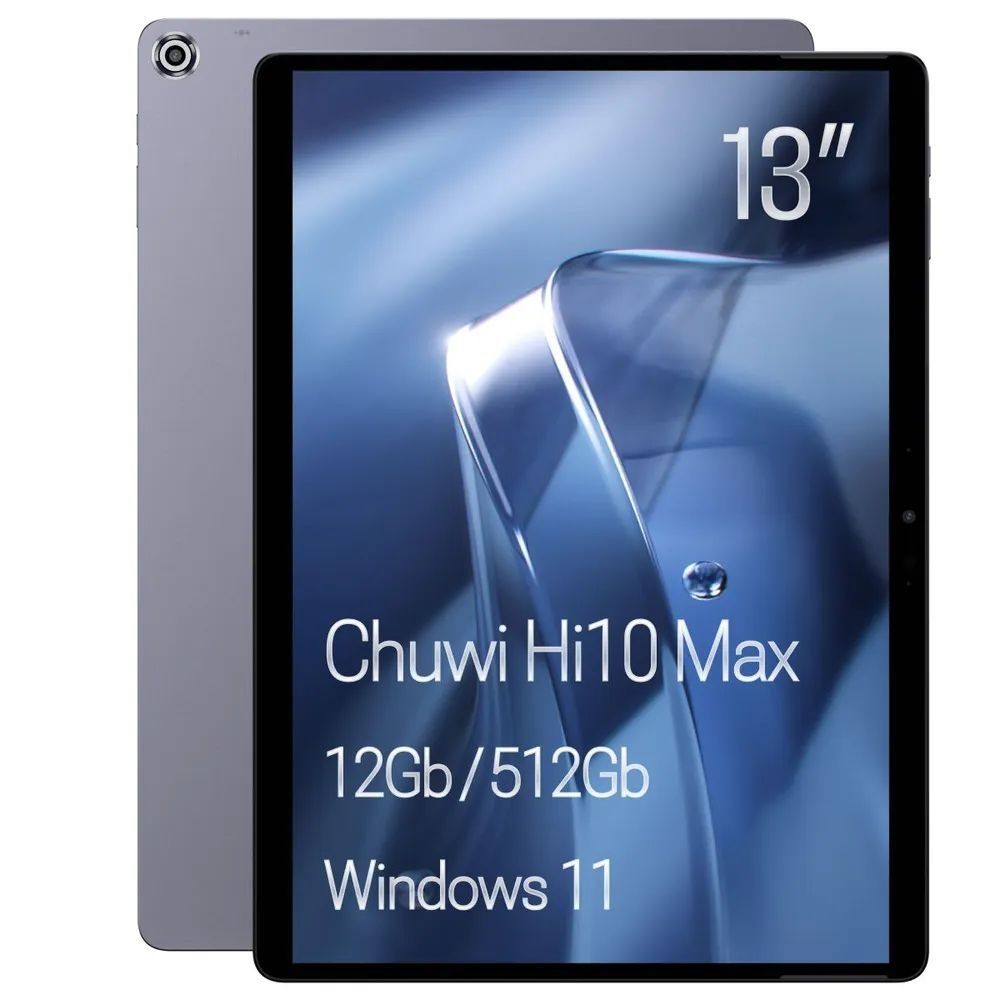 CHUWIПланшетHi10MaxWindows11,13"12ГБ/512ГБ,серый