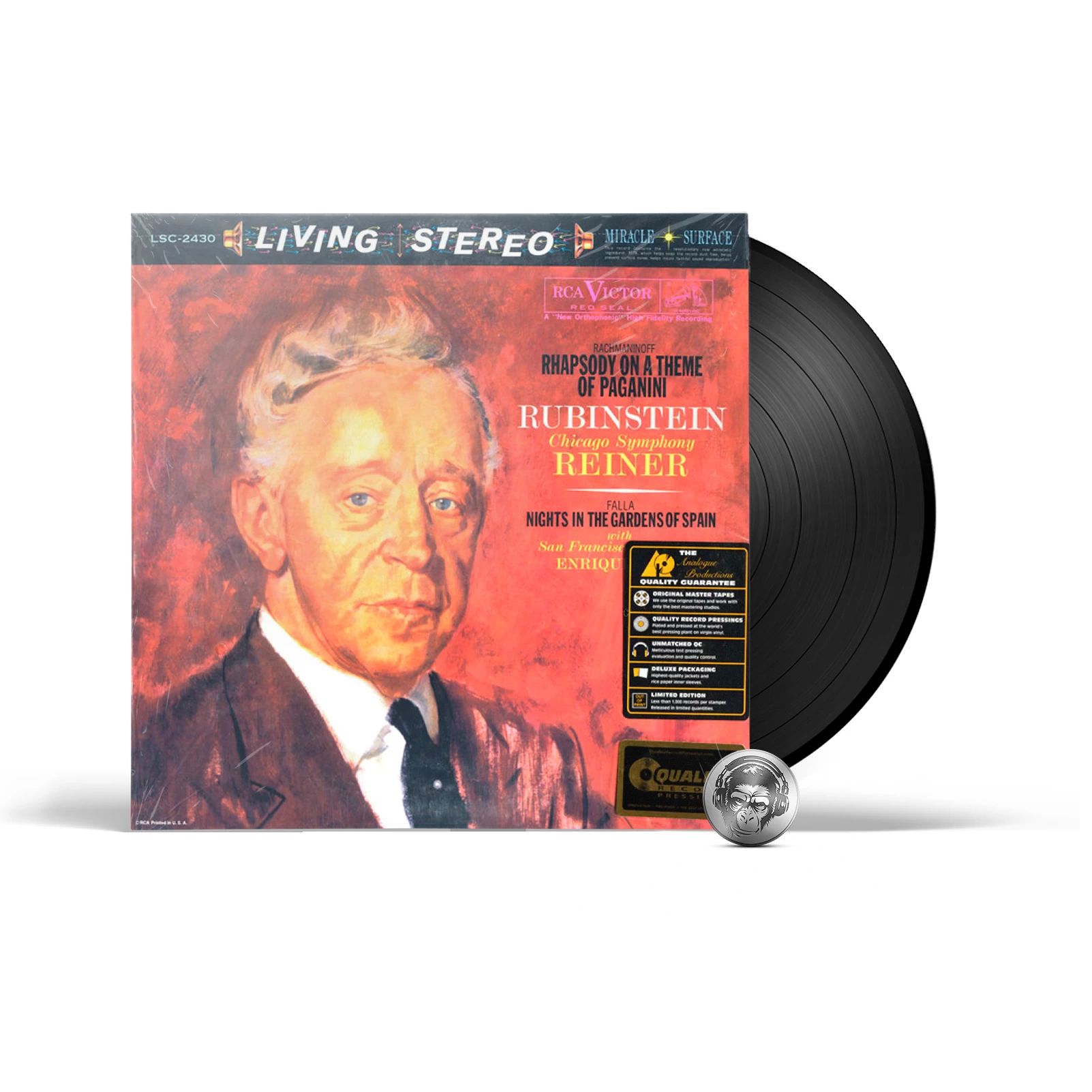 Виниловая пластинка Arthur Rubinstein - Rachmaninoff: Rhapsody On A Theme Of Paganini/ Falla: Nights In The Garden (Analogue) (LP) 2015, Analogue Productions