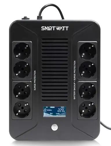 Источник бесперебойного питания Smartwatt Safe pro 360Вт 600ВА черный 3703020270002