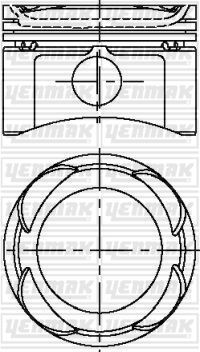 Поршень в сборе поршень+кольца d70.8 STD Fiat Brava/Stilo/Punto 1.2 16V 99>