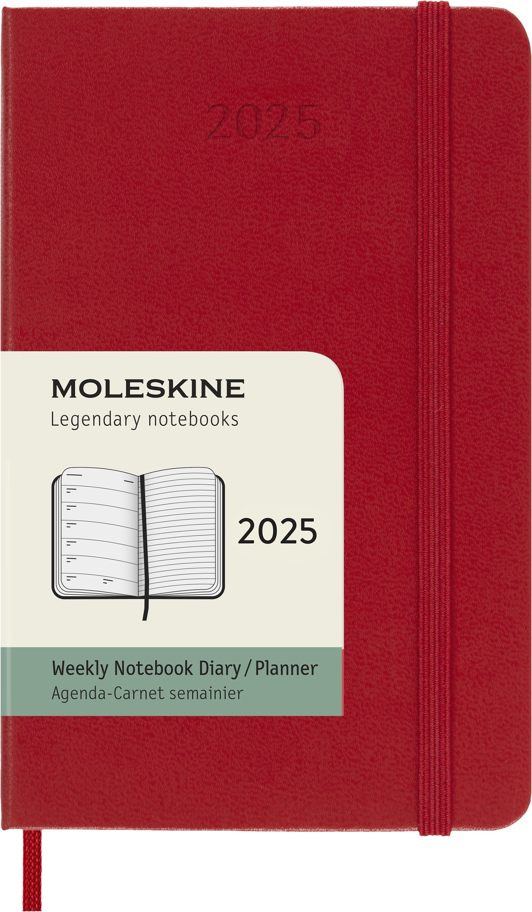 Еженедельник на 2025 год Moleskine CLASSIC WKNT Pocket A6 90x140мм 144стр. Красный купить на OZON по низкой цене (1661547237)