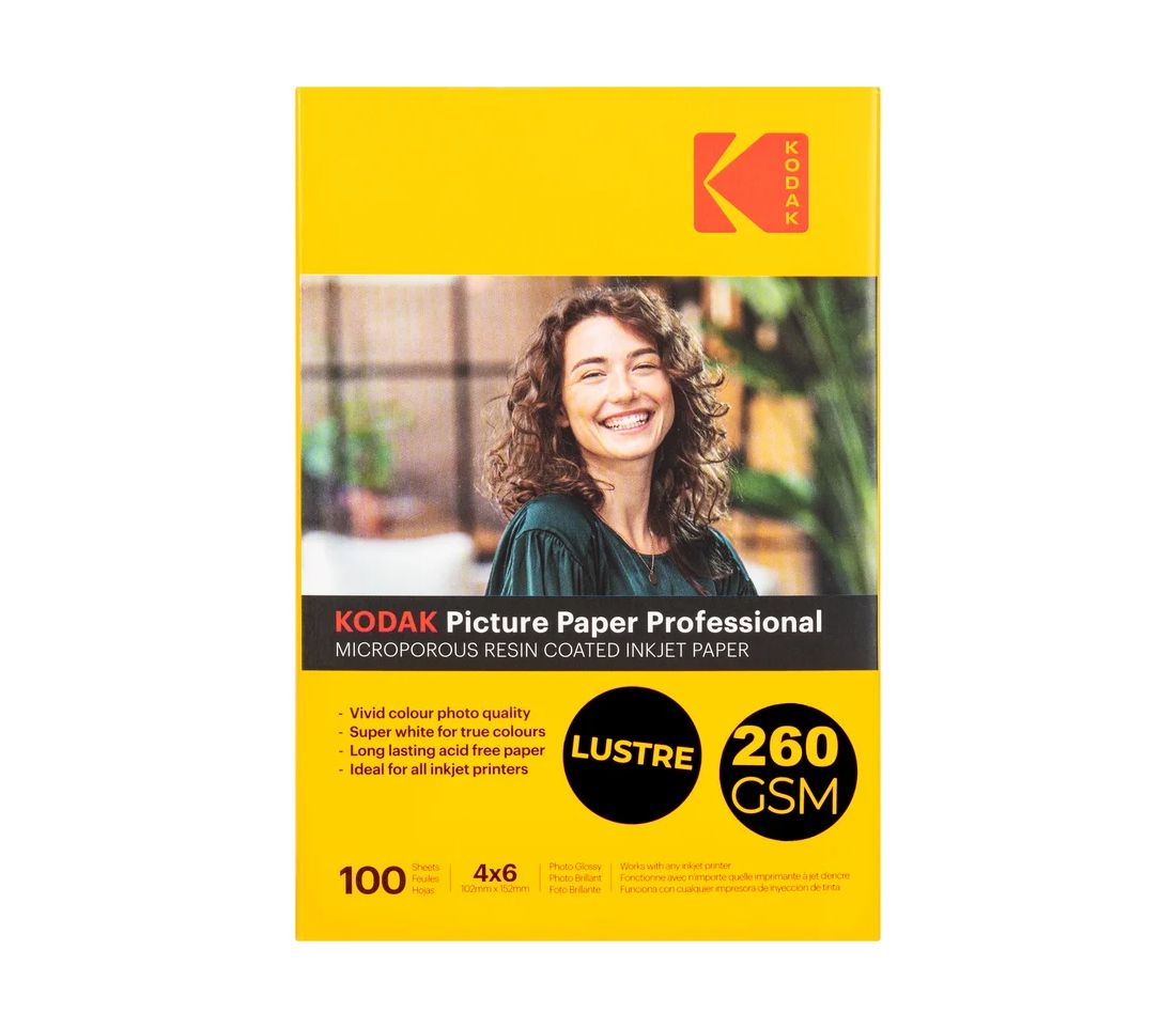 Фотобумага Kodak Paper Professional Luster, полуматовая, 10x15 см, 260г/м2, 100 листов