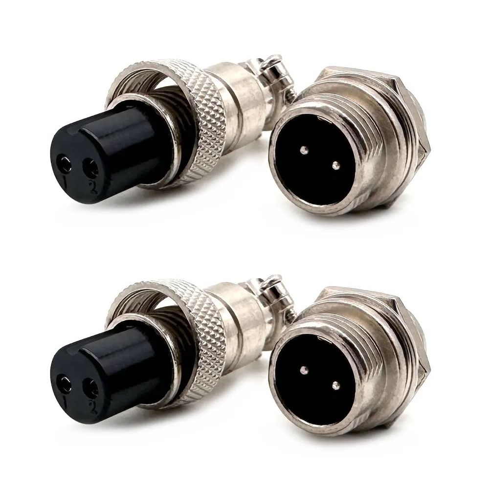 Разъем GX12M-2B штекер 2pin, GX12M-2A гнездо 2pin, 2 комплекта купить ...