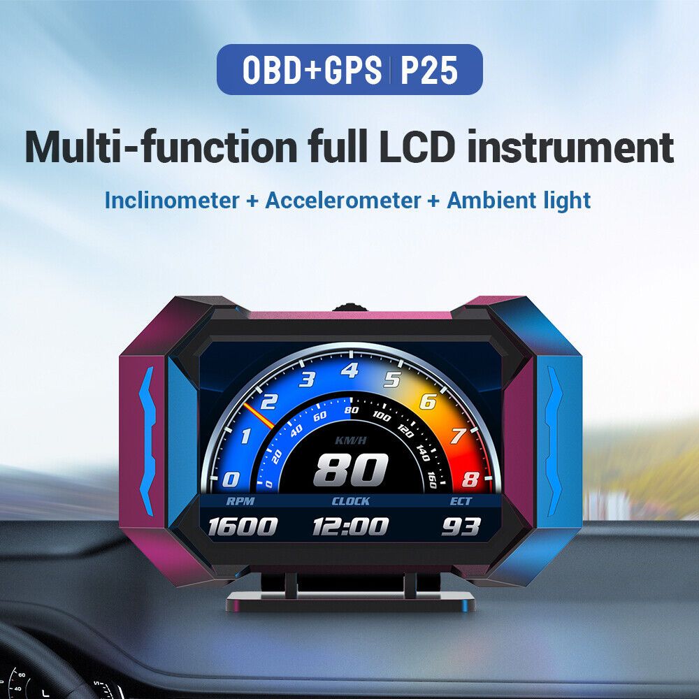 OBD+GPS Многофункциональный ЖК-дисплей HUD Head Up Display Навигация