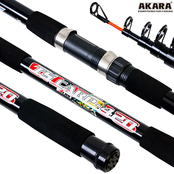 Удилище телескоп стекло карповое Akara TS Carp 3Lbs 4,2 м