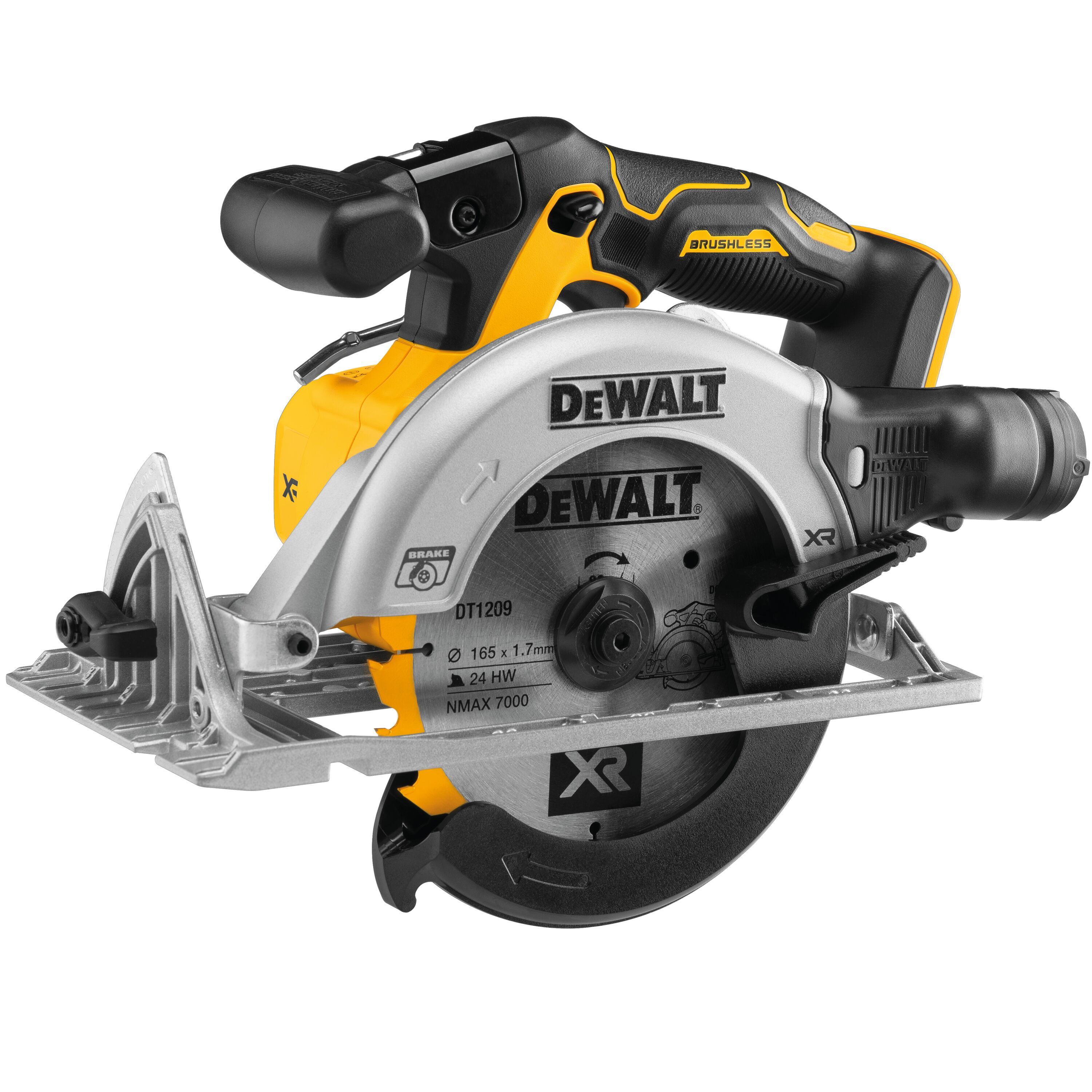 Аккумуляторнаядисковаяпила,DEWALT,18В,165мм,4950об/мин,безАКБиЗУ,DCS565N