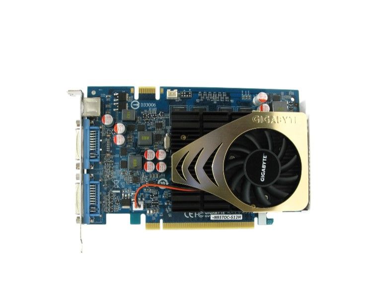 GigabyteВидеокартаGeForce9500GT9500GT1xS-Video2xDVIGDDR2512МБ(GV-N95TOC-512H)