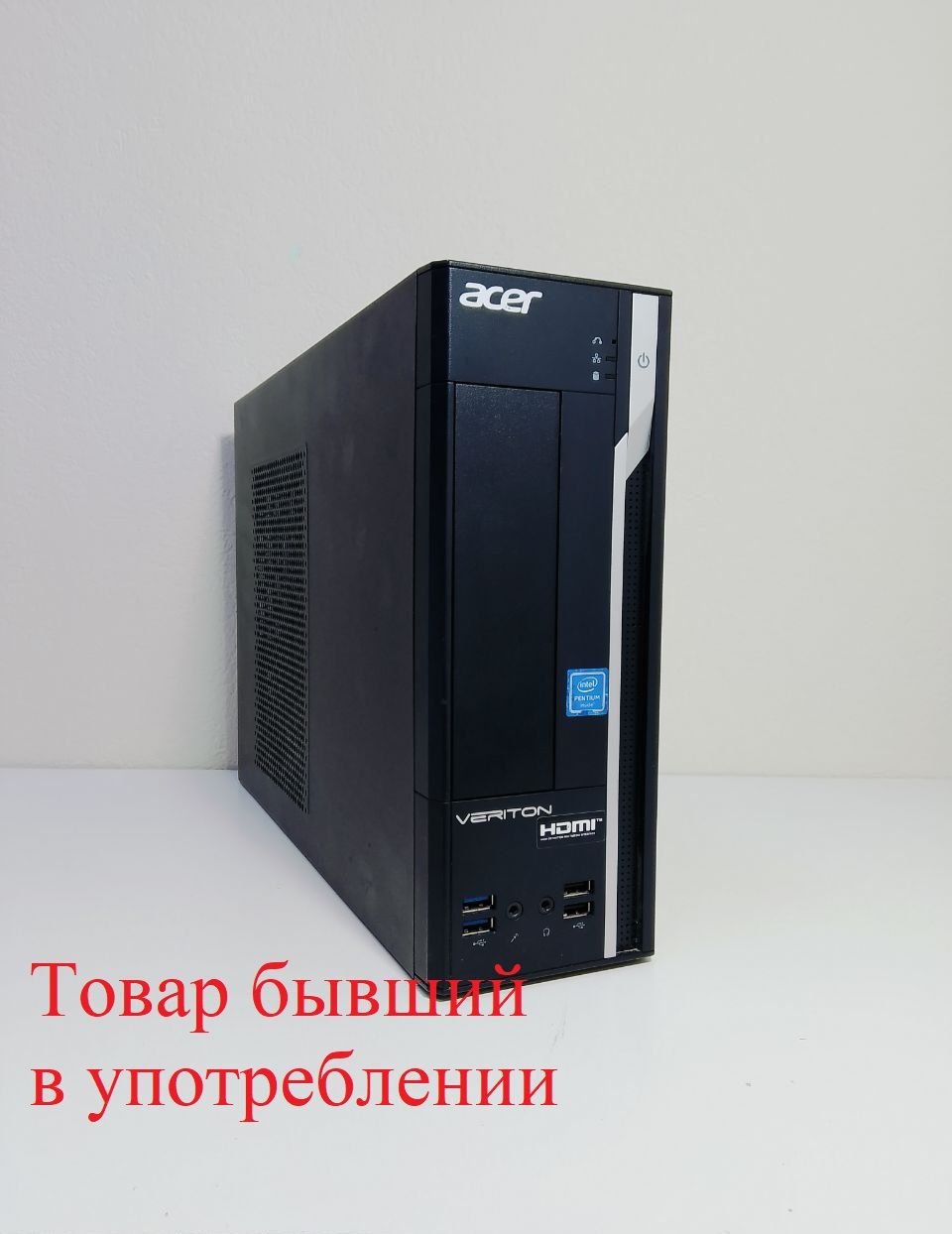 AcerСистемныйблокG4500;4gb;ssd120gb(IntelPentiumG4500,RAM4ГБ,SSD120ГБ,IntelHDGraphics530,Windows10Pro),черный,черно-серый