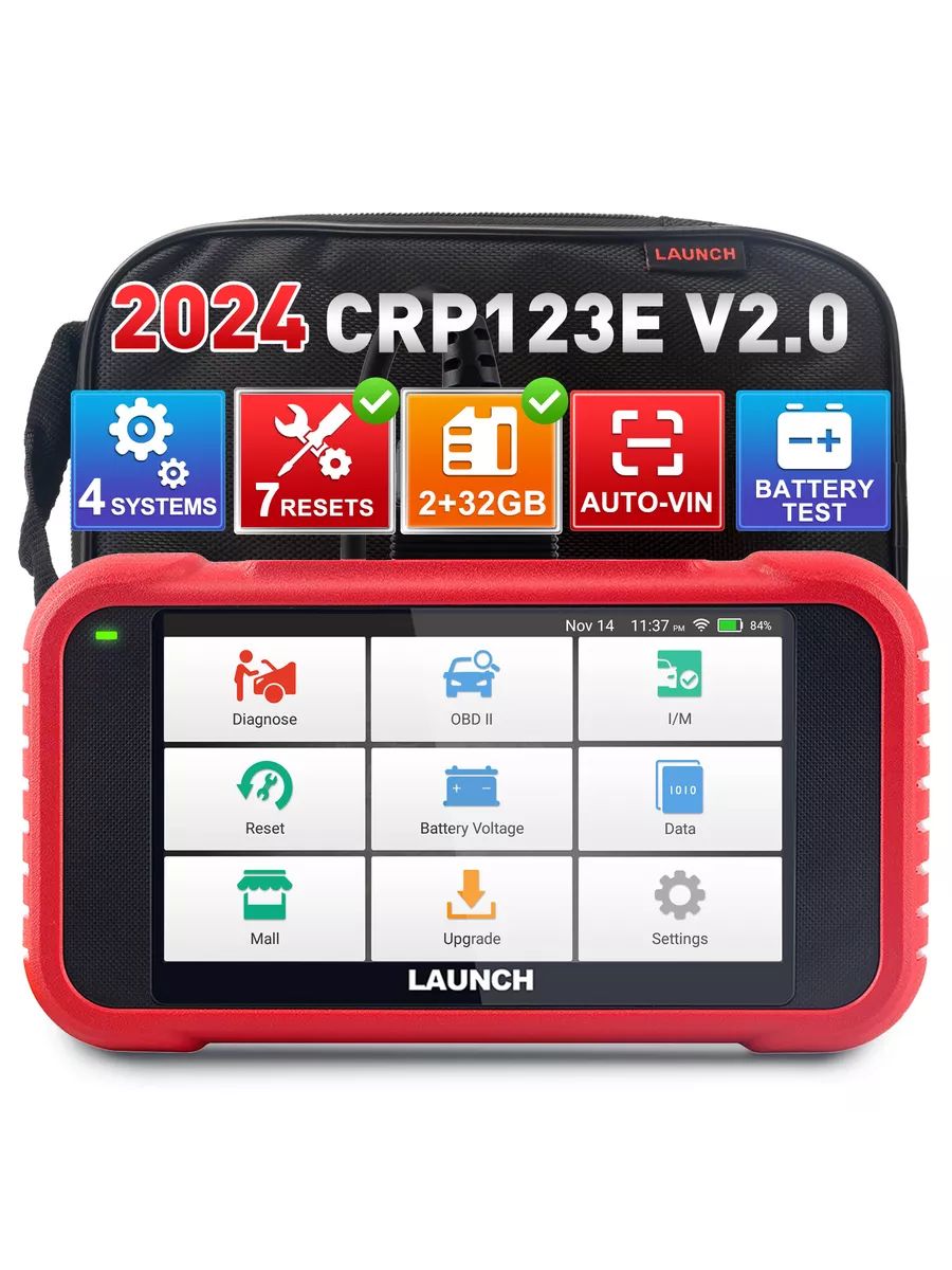 LAUNCH X431 CRP123E V2. 0 obd2 инструмент диагностики автомобиля двигатель ABS SRS VIN сканирование 7 сброс Wi-Fi бесплатное обновление