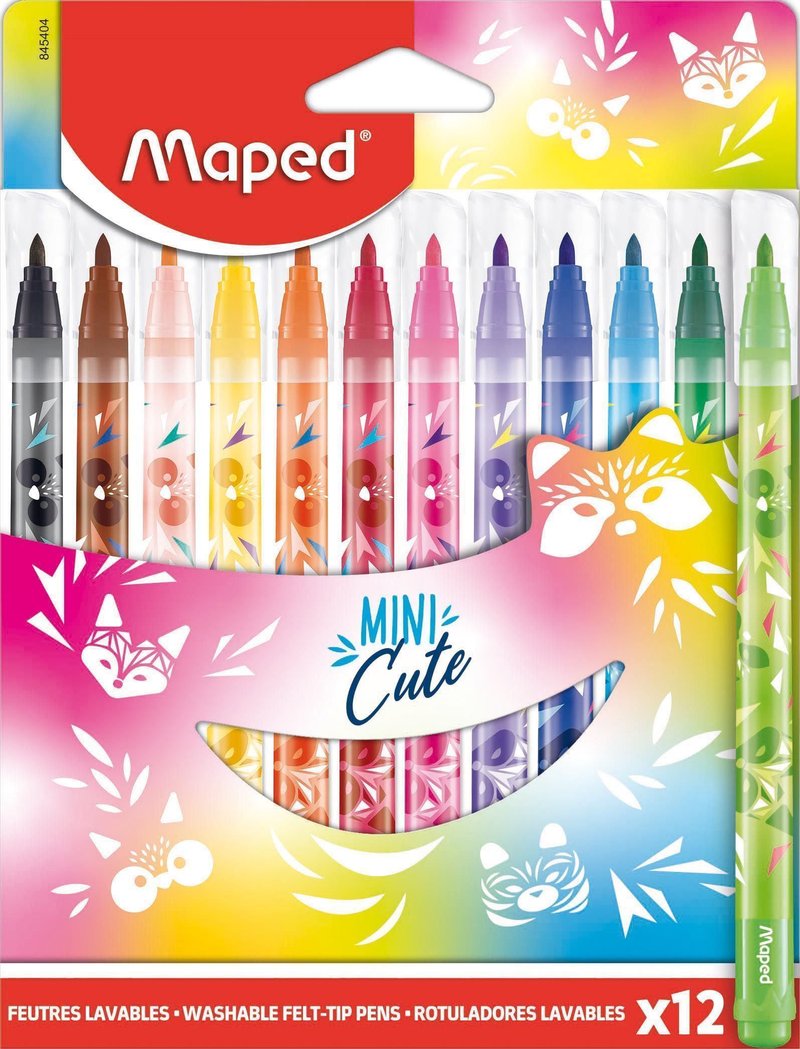 Фломастеры MAPED MINI CUTE стандартные 12 цветов