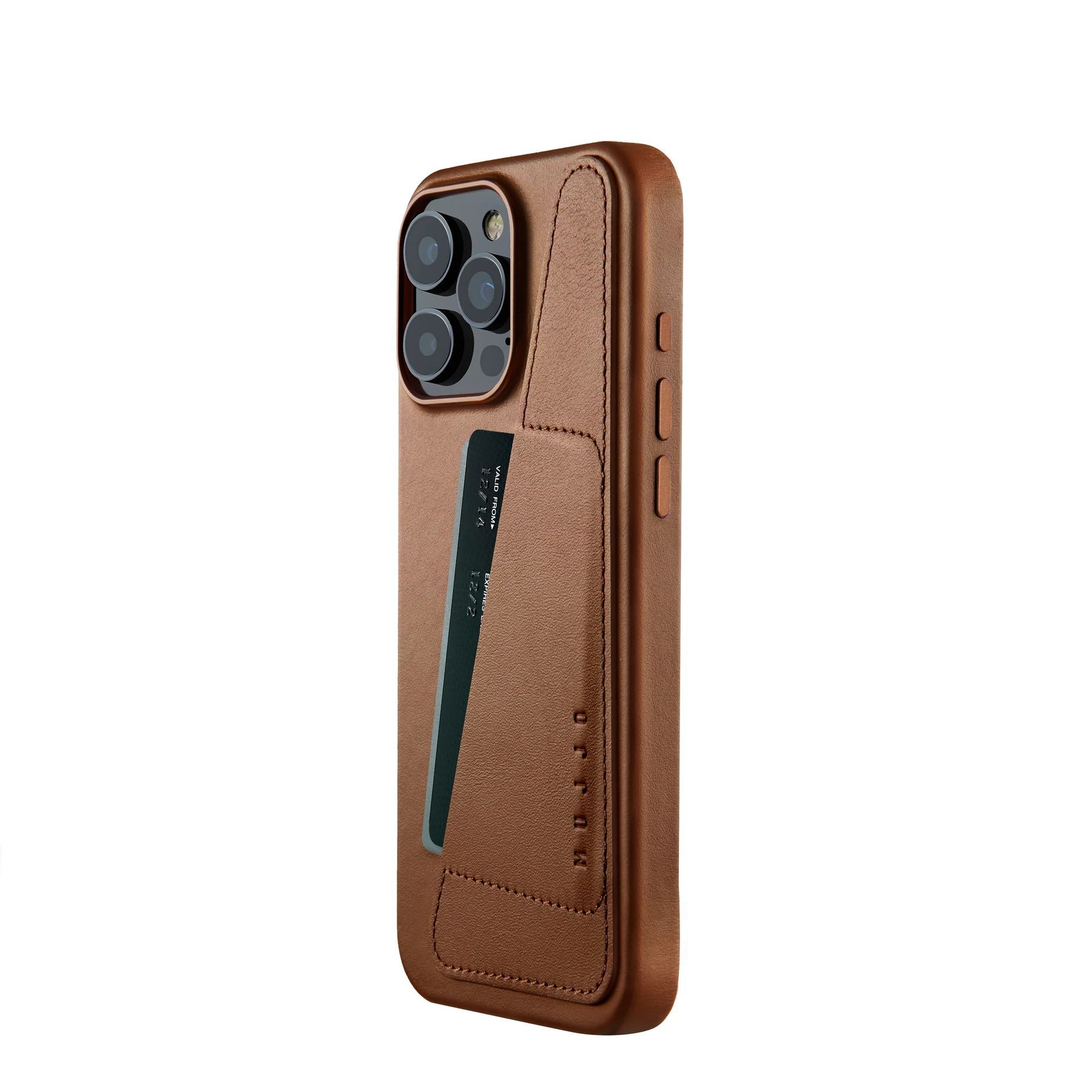 ЧехолкожаныйMujjoFullLeatherWalletCaseMagSafeдляiPhone16ProMaxBraun