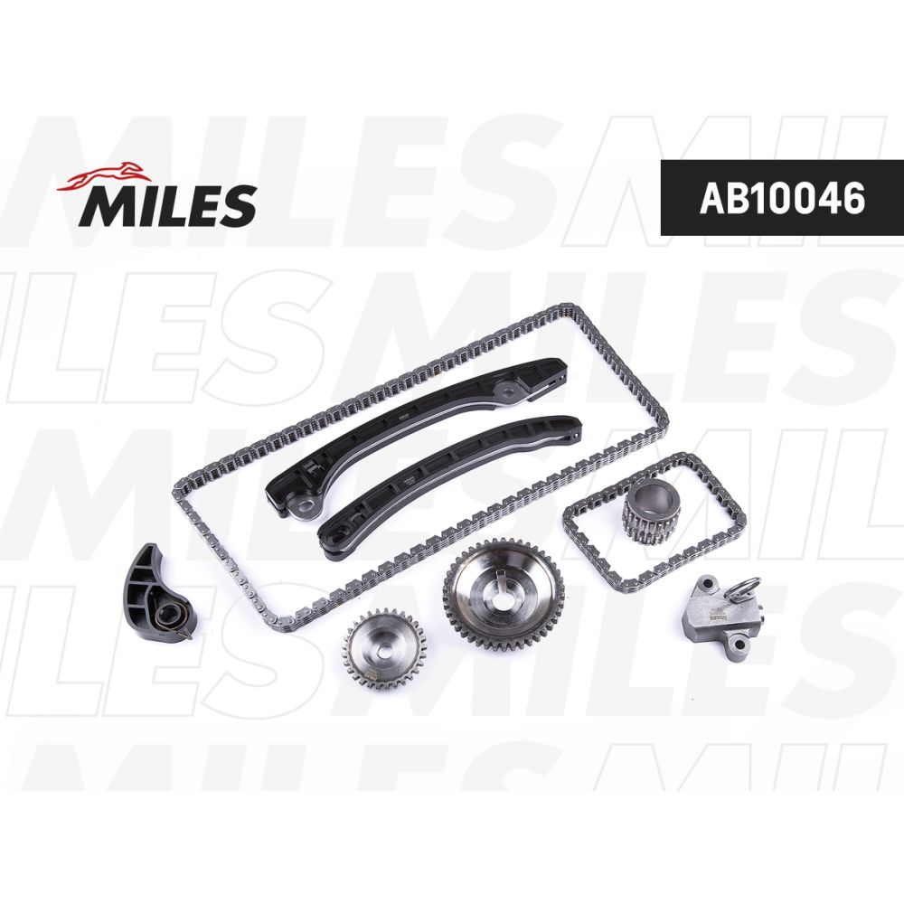 Комплект цепи ГРМ NISSAN 1.6i HR16DE 10- co звездочками MILES MILES AB10046, oem 13028ed000