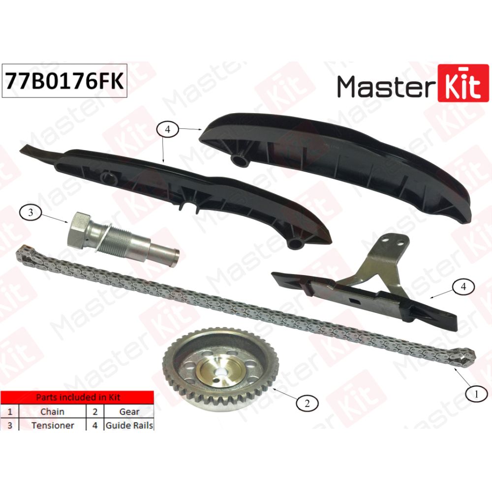 Комплект цепи ГРМ Ssang-Yong G20D MASTERKIT MASTERKIT 77B0176FK