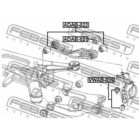 Сайлентблок задн подвески задн попер рычага AUDI A8 94-03 ADAB-021 FEBEST ADAB-021