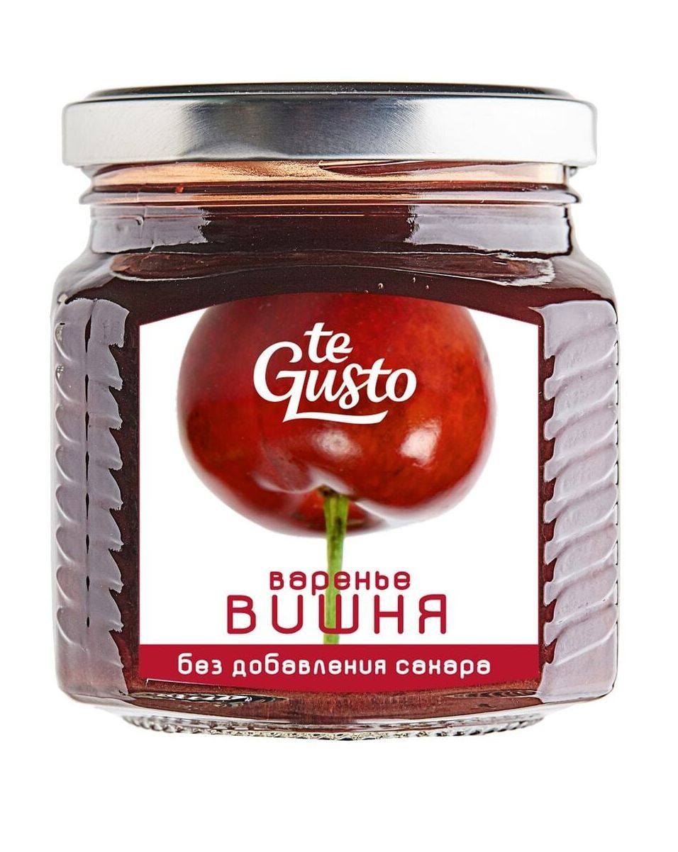 Варенье Te Gusto из вишни (без сахара) с яблочным соком 300 г, Киргизия