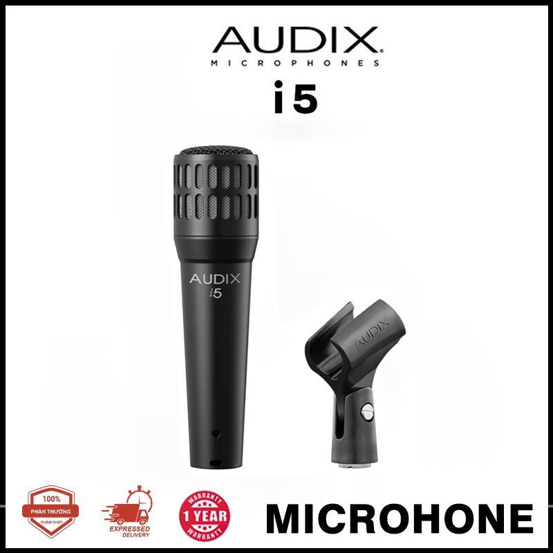 AudixМикрофонинструментальныйi5Универсальныйтип,микрофон,подходящийдляразличныхмузыкальныхинструментов,черныйматовый,черный