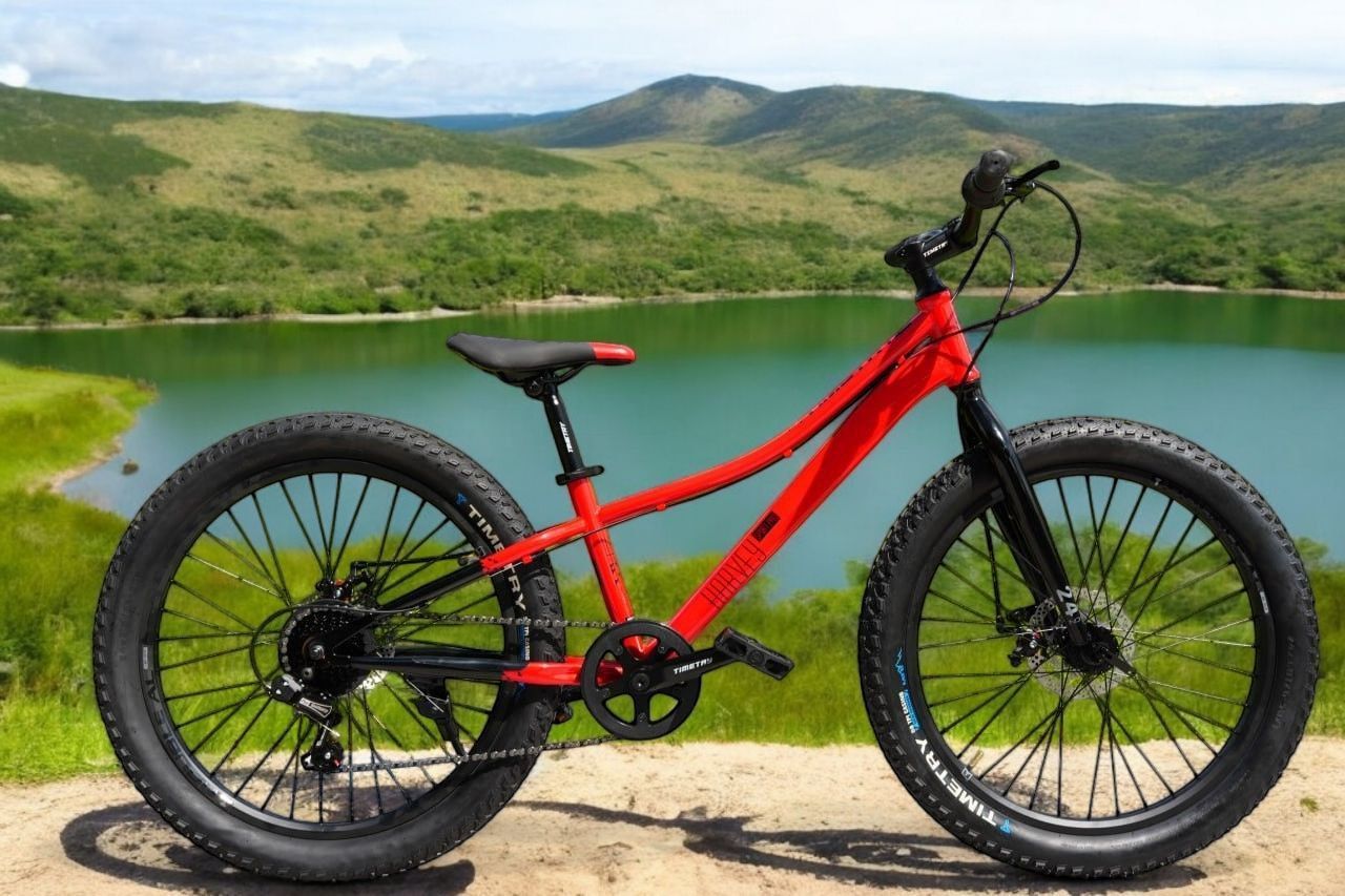 Велосипед полуфэтбайк FATBIKE Timetry TT274 /7s 24" Рама 12" Детский Подростковый, красный