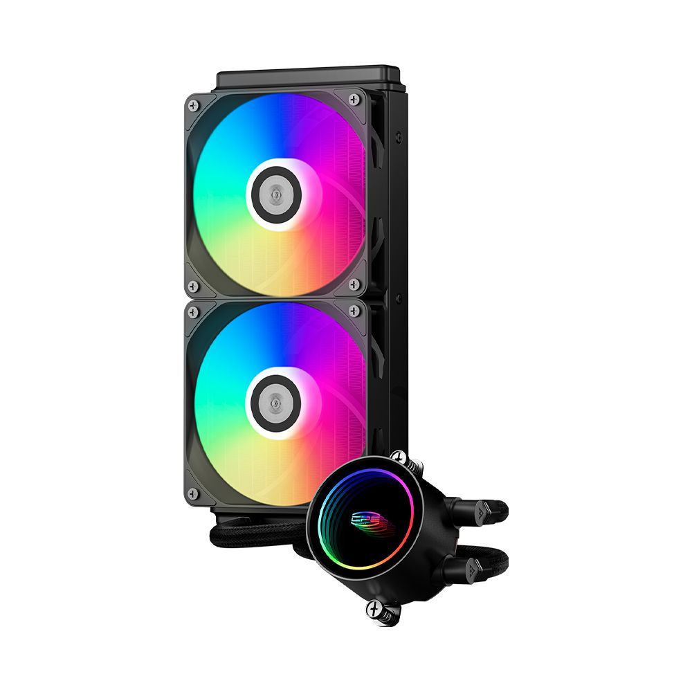 ЖидкостнаясистемаохлажденияPCCOOLERDA240ARGBBK,120мм,1800об/мин,CFM73.6,разноцветнаяподсветка