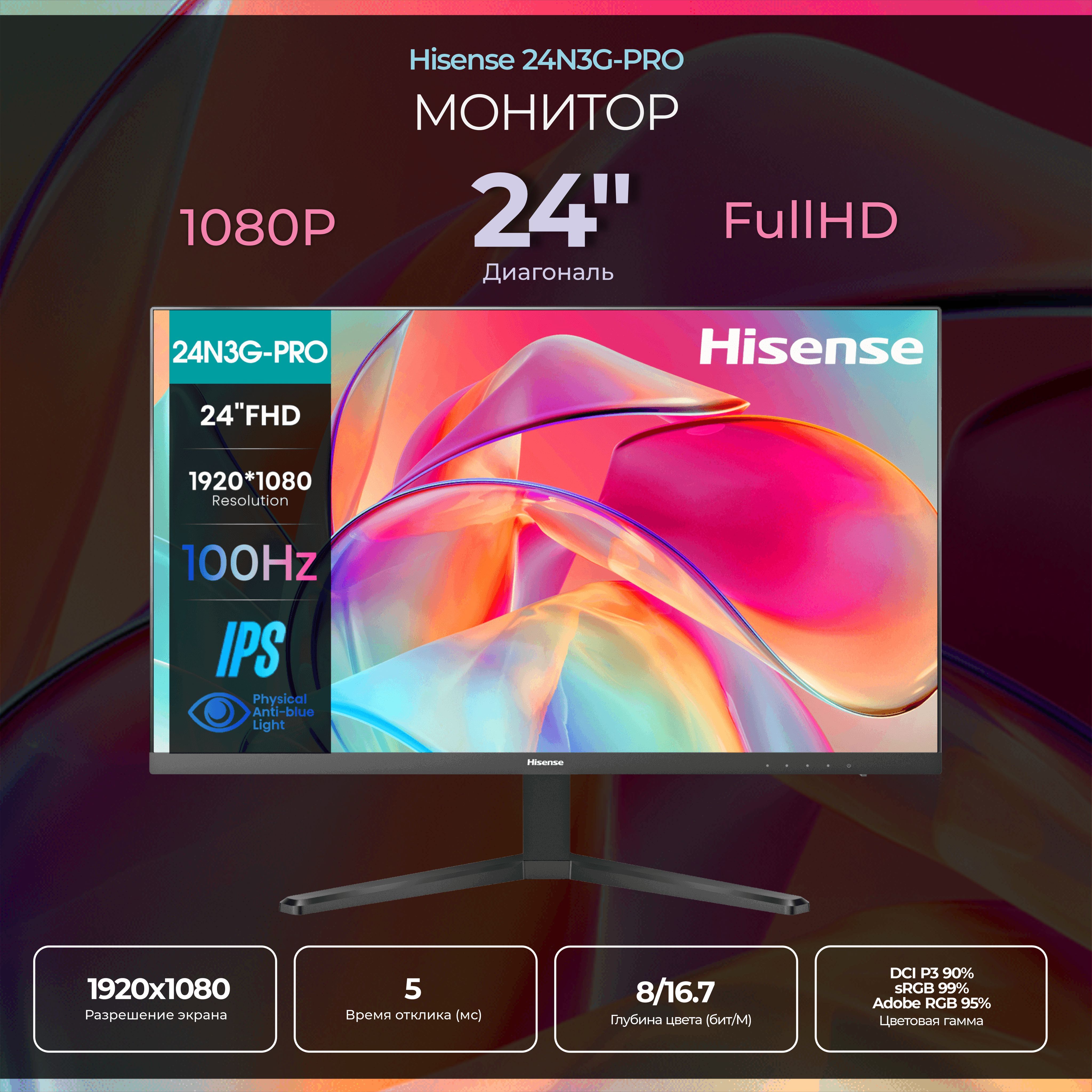 Hisense24"Монитор24N3G-PRO,черный