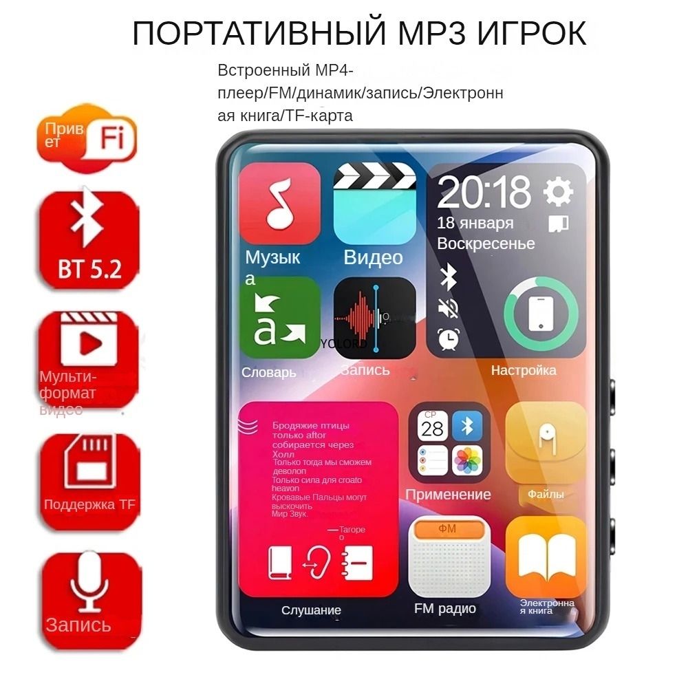 MP3-плеер 301 128 ГБ, черный