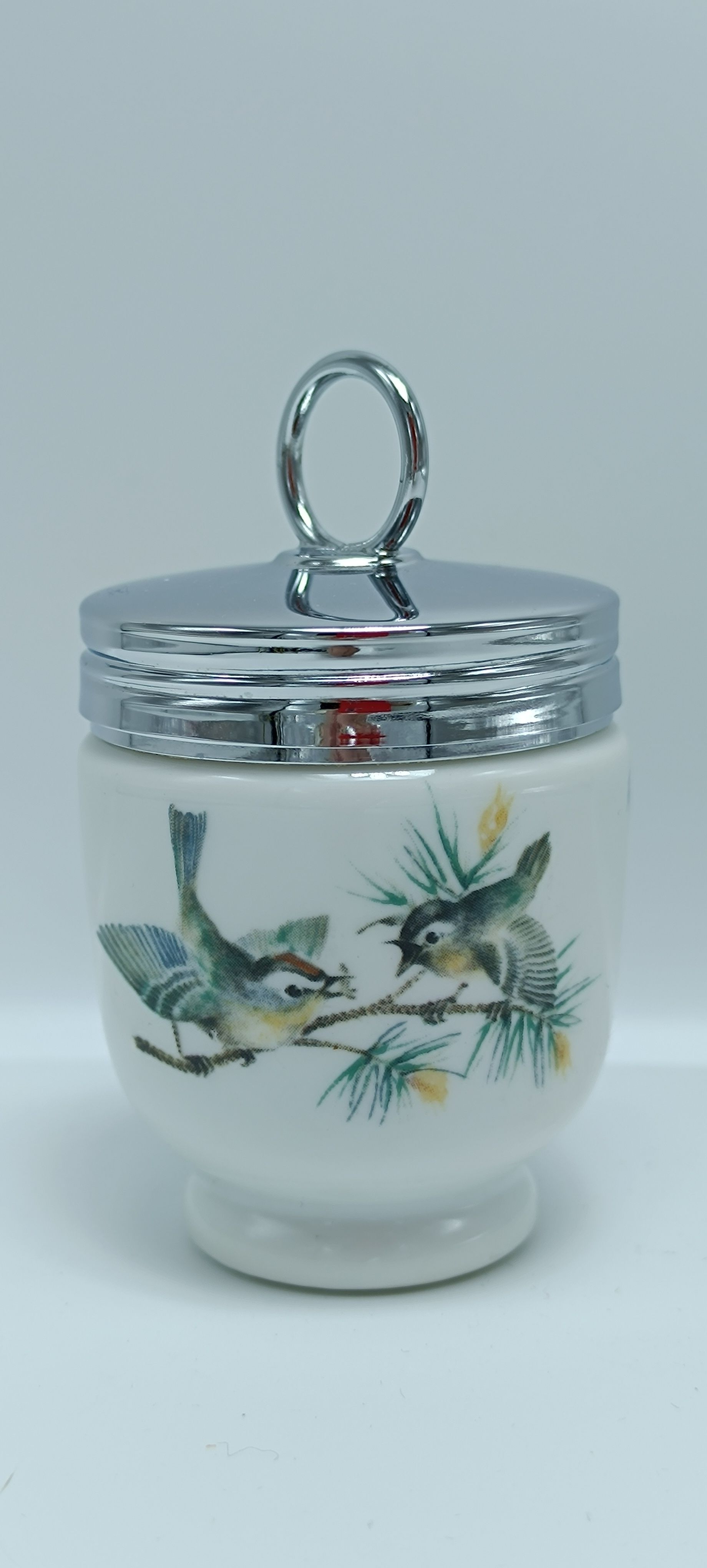 Винтажный кодлер на одно яйцо "Birds". Royal Worcester, Англия. Фарфор