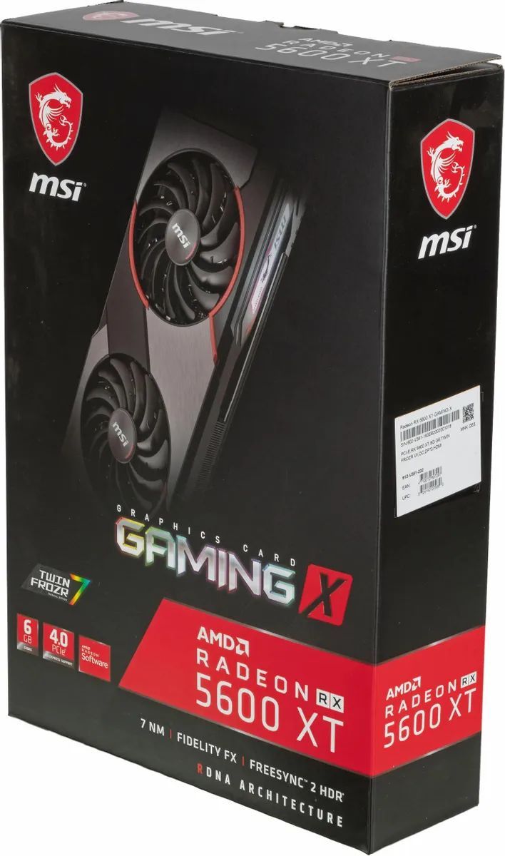 MSIВидеокартаRadeonRX5600XTMSIAMDRadeonRX5600XTGAMINGX6ГБ(RX5600XTGAMINGX)