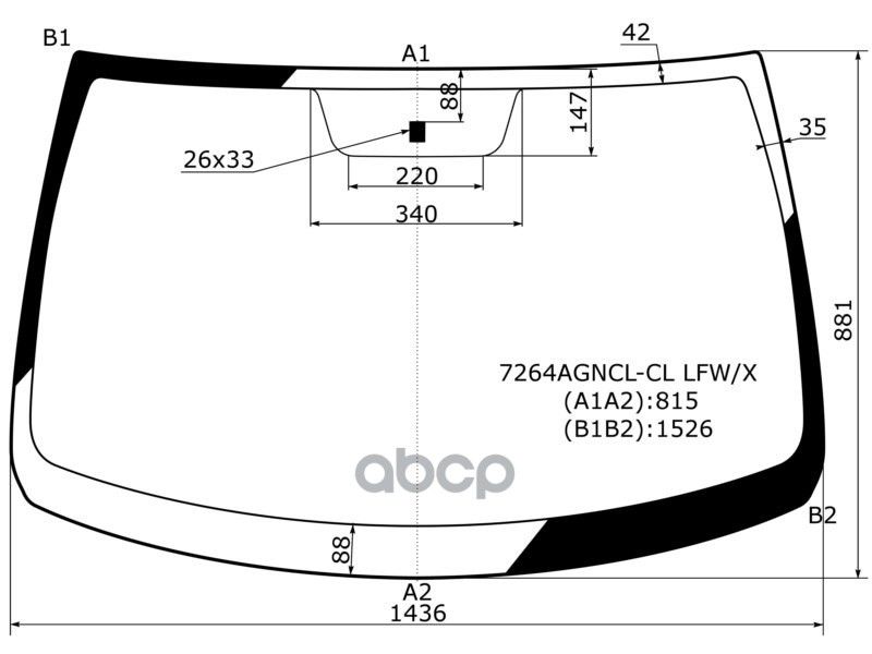 XYG Стекло лобовое Renault Logan 04-16 Mcv 08-12 LADA Largus 12-