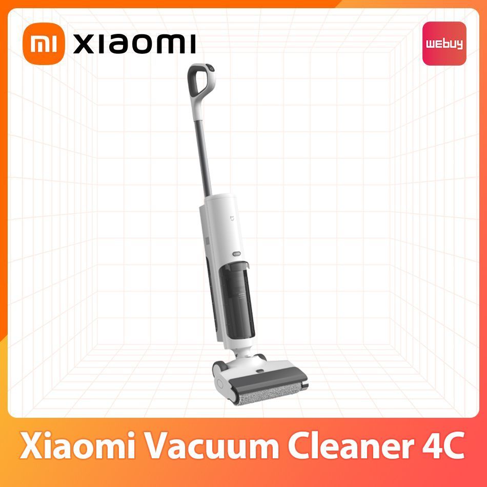 XiaomiРобот-пылесосMiVacuumCleaner4CВертикальныйпылесосMijiaУровеньматерииребенкаБеспроводнойпылесосСилавсасывания15000Па,белый,черно-серый