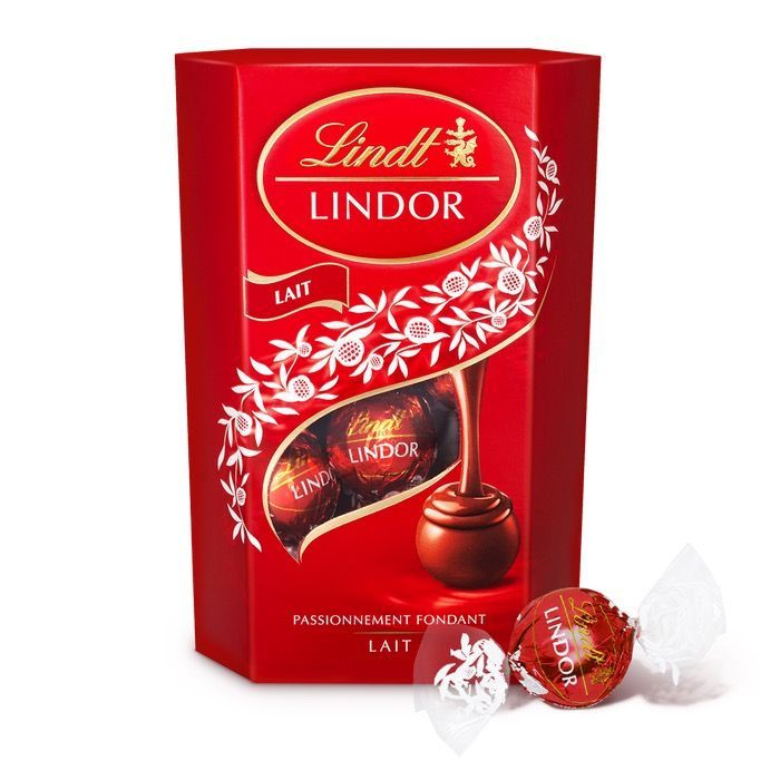 Конфеты в коробке Lindt Lindor, из молочного шоколада с тающей начинкой, 200 г